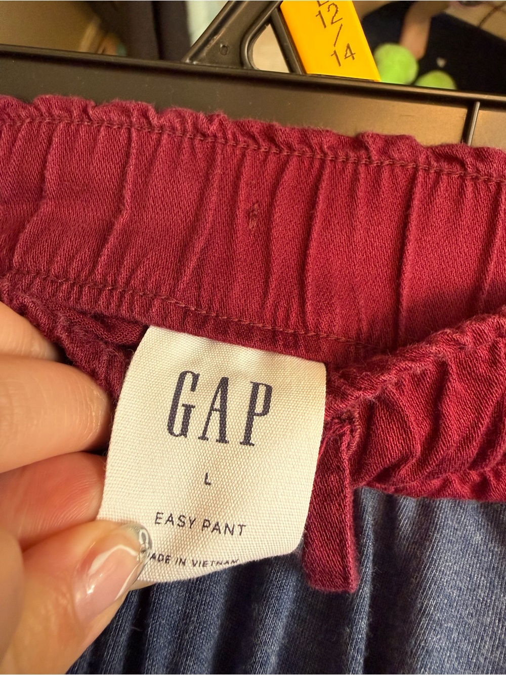 GAP Factory Women’s Burgundy Drawstring Pants - Picture 2 of 2